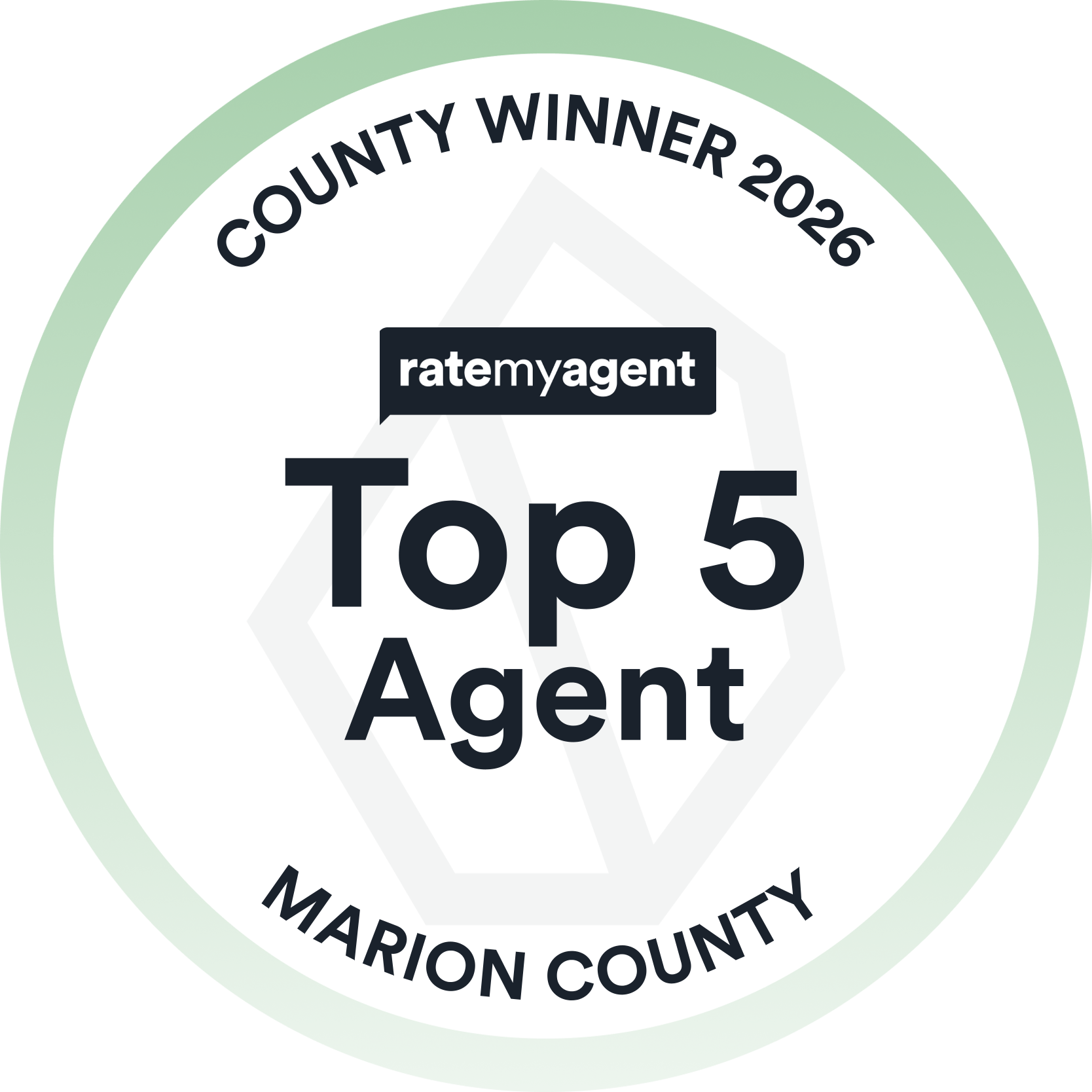 RateMyAgent 2026 County Winner badge
